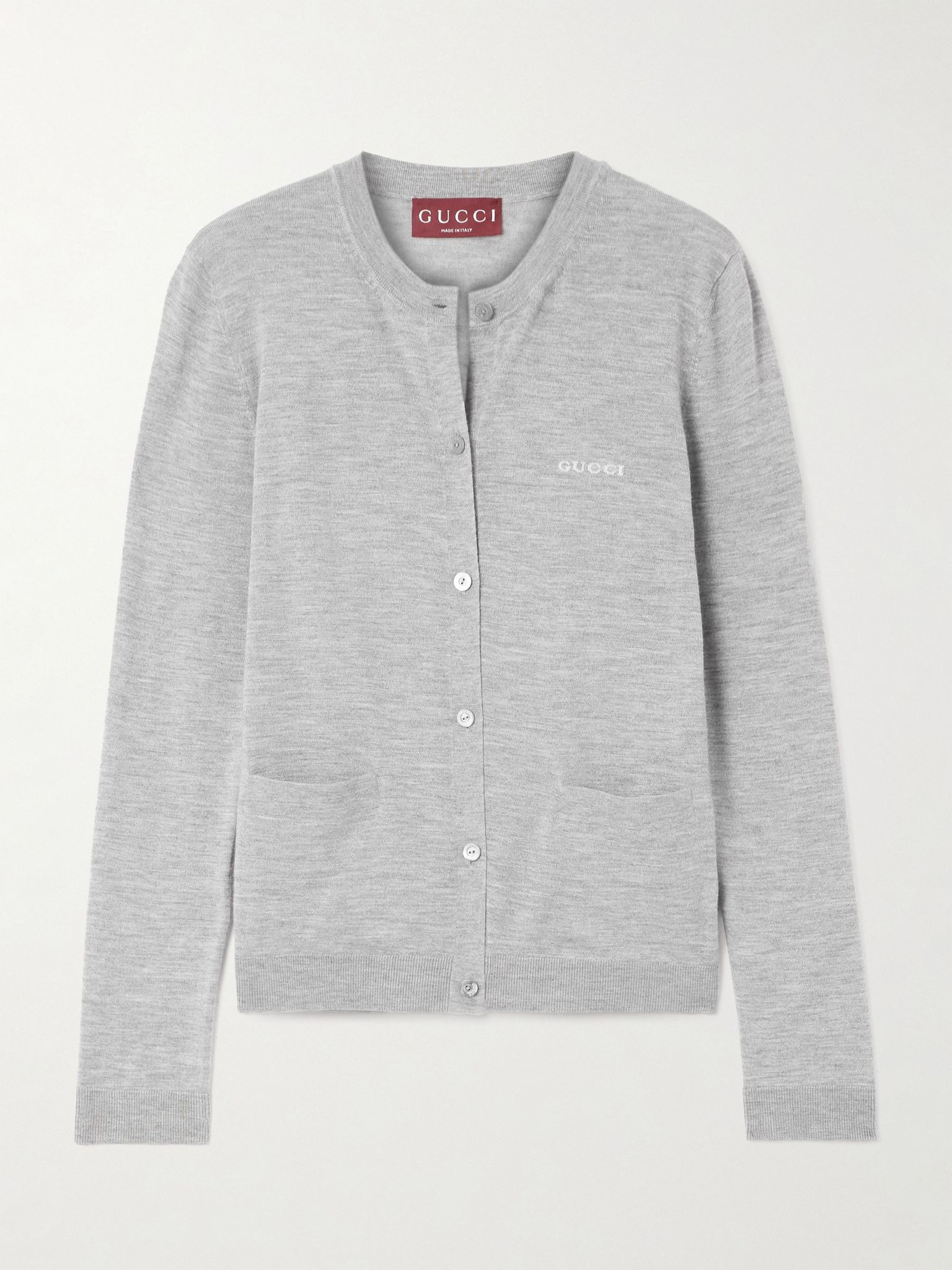 Cashmere and silk-blend cardigan Gray - 1