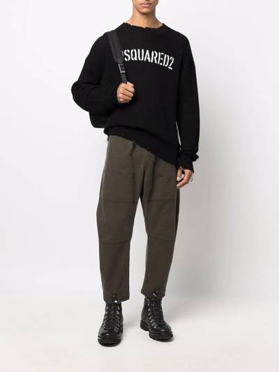 DSQUARED2 logo-print knitted jumper outlook