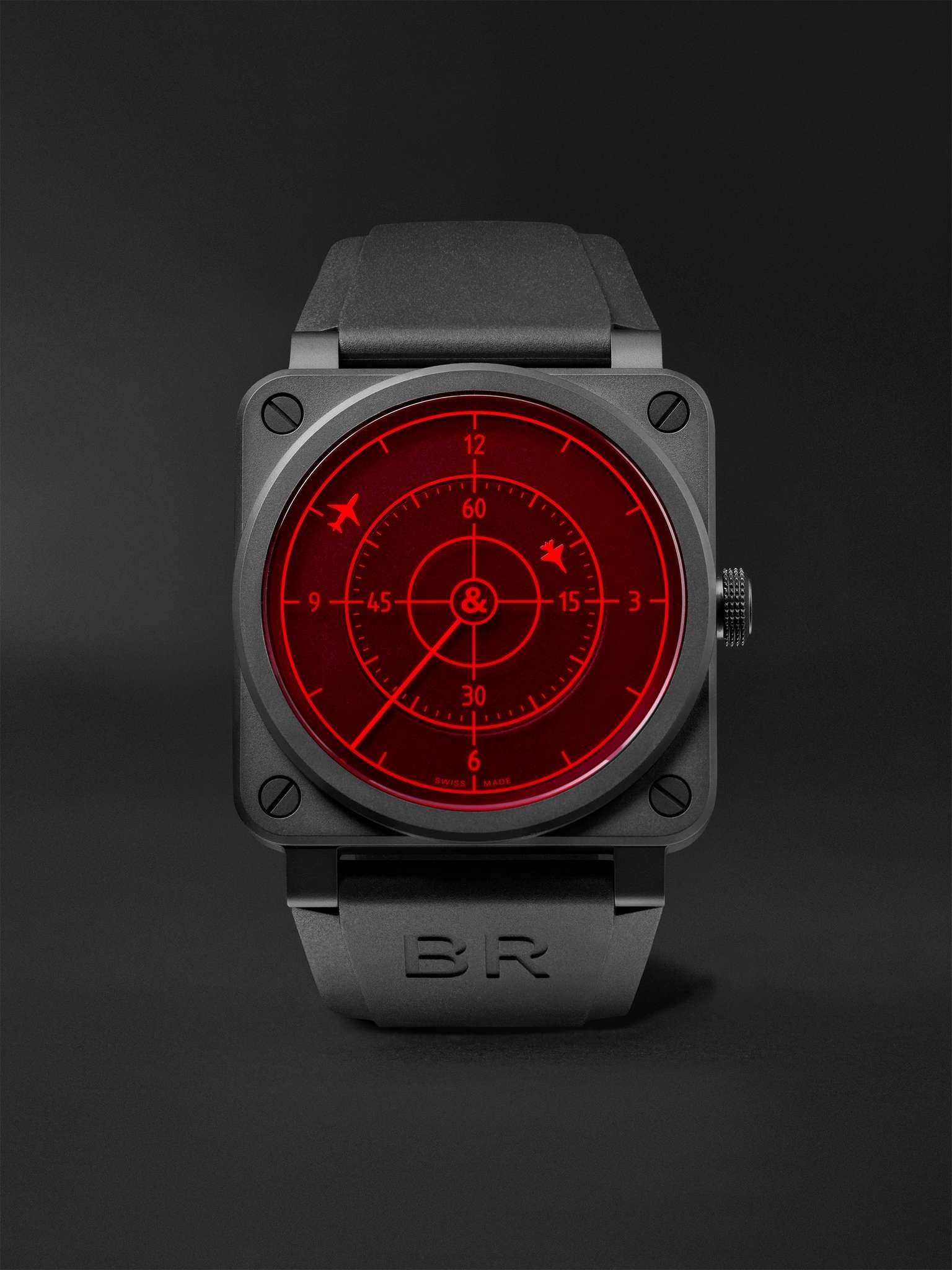 BR 03-92 Red Radar Limited Edition Automatic 42mm Ceramic and Rubber Watch, Ref. No. BR0392-RRDR-CE/ - 1