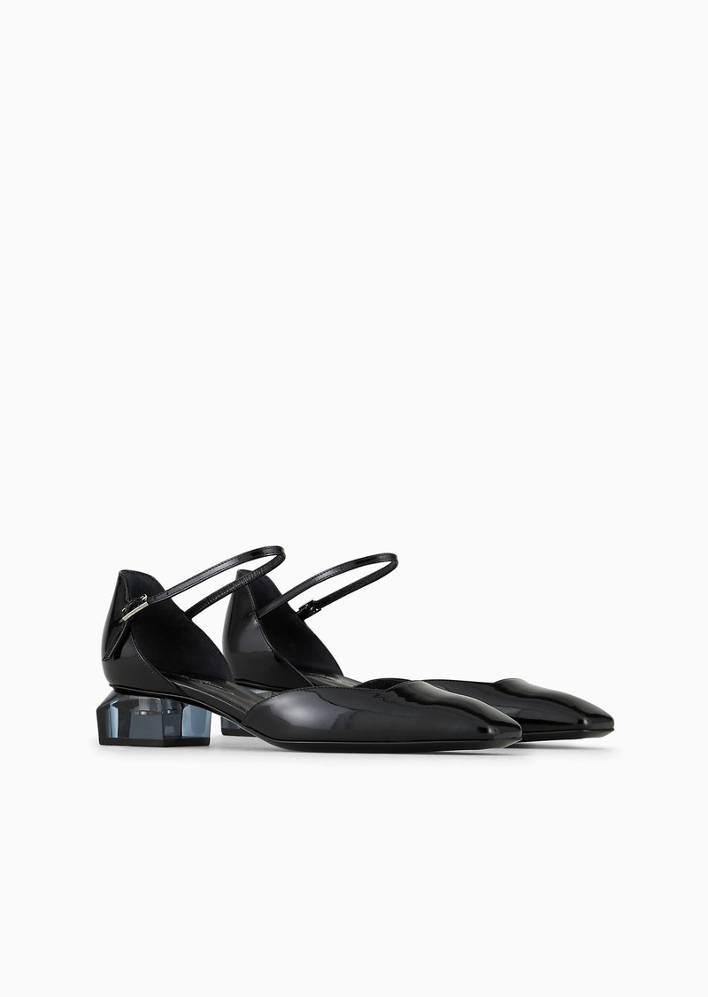 Metallic patent leather d’Orsay court shoes 2