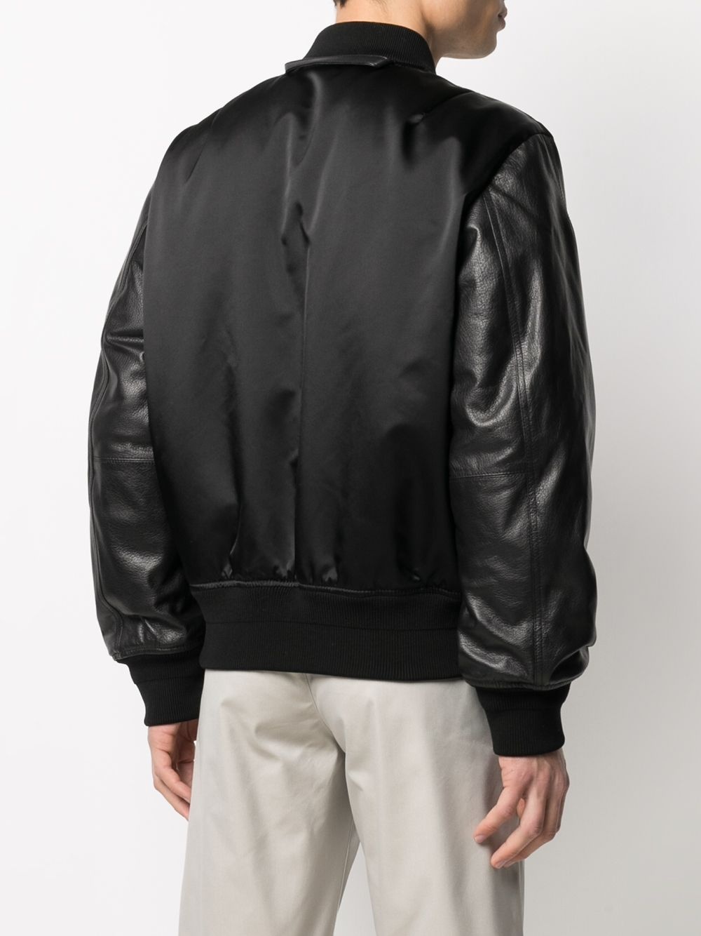 Hand Off logo bomber jacket - 4