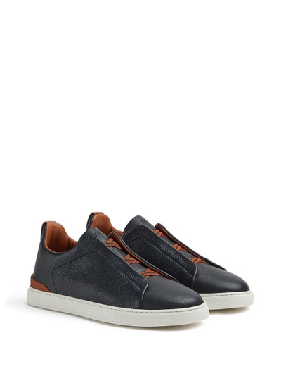 ZEGNA triple-stitch low-top sneakers outlook