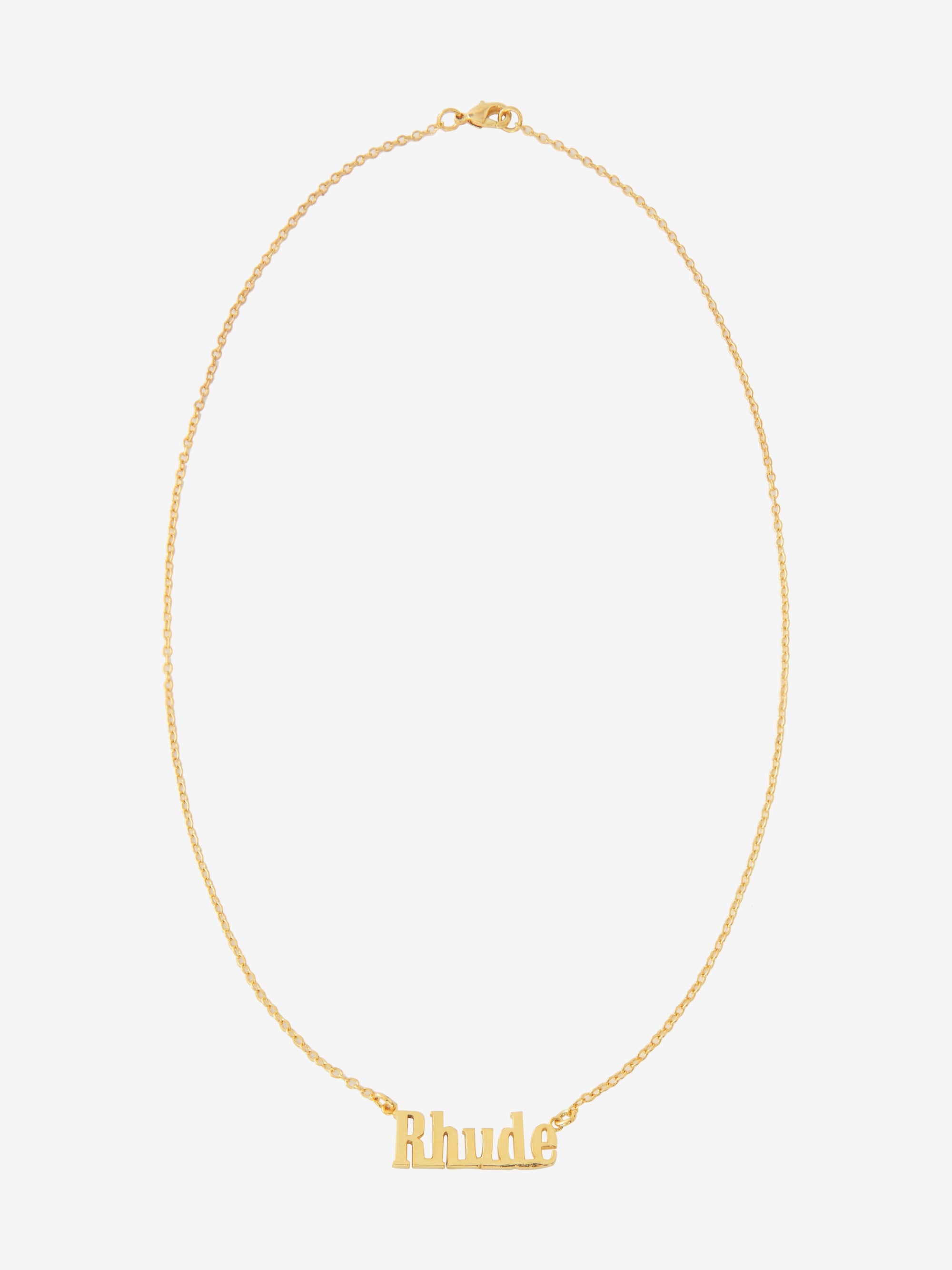 RHUDE LOGO PENDANT NECKLACE 16" - 1