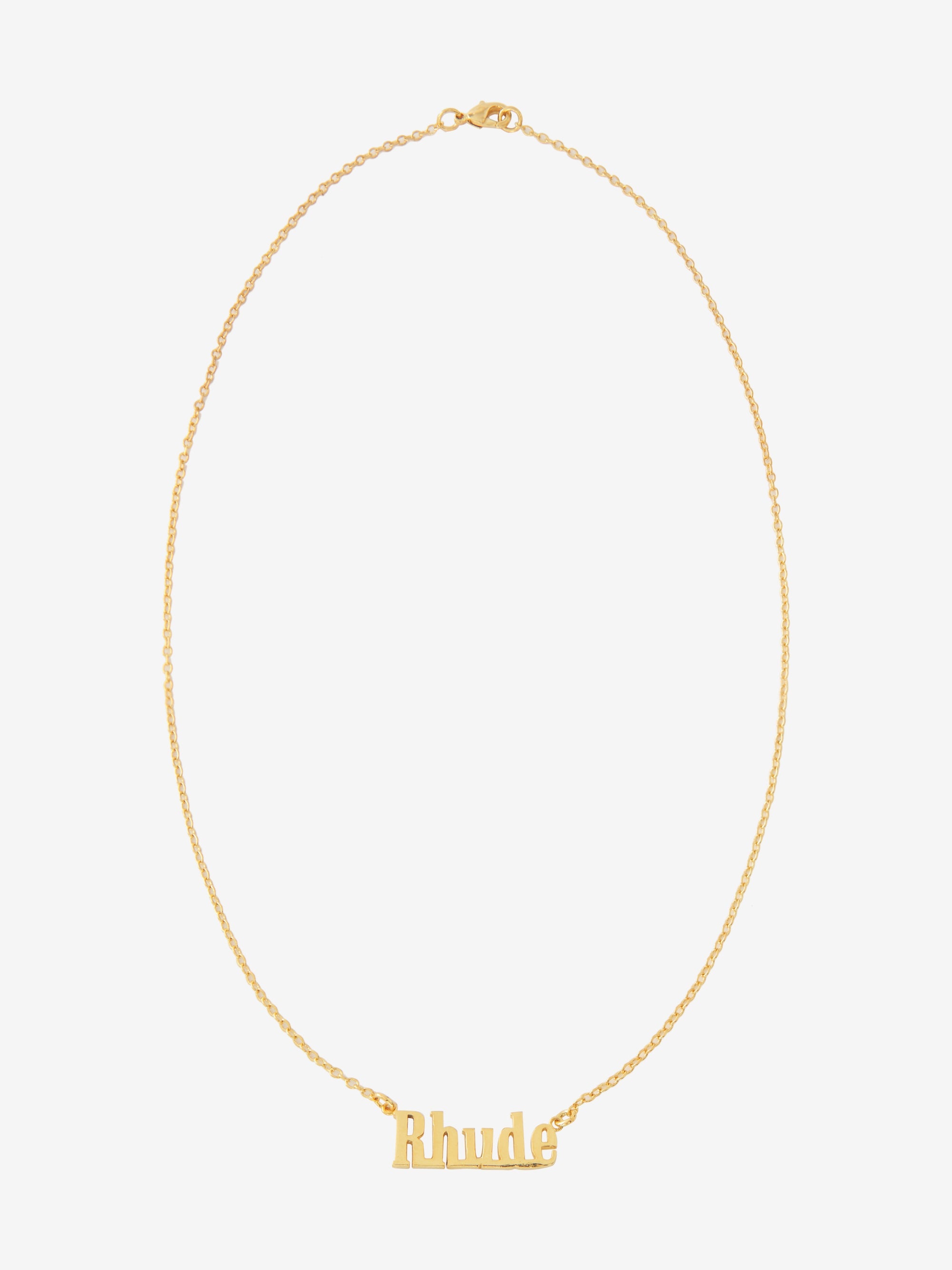 RHUDE LOGO PENDANT NECKLACE 16" - 1