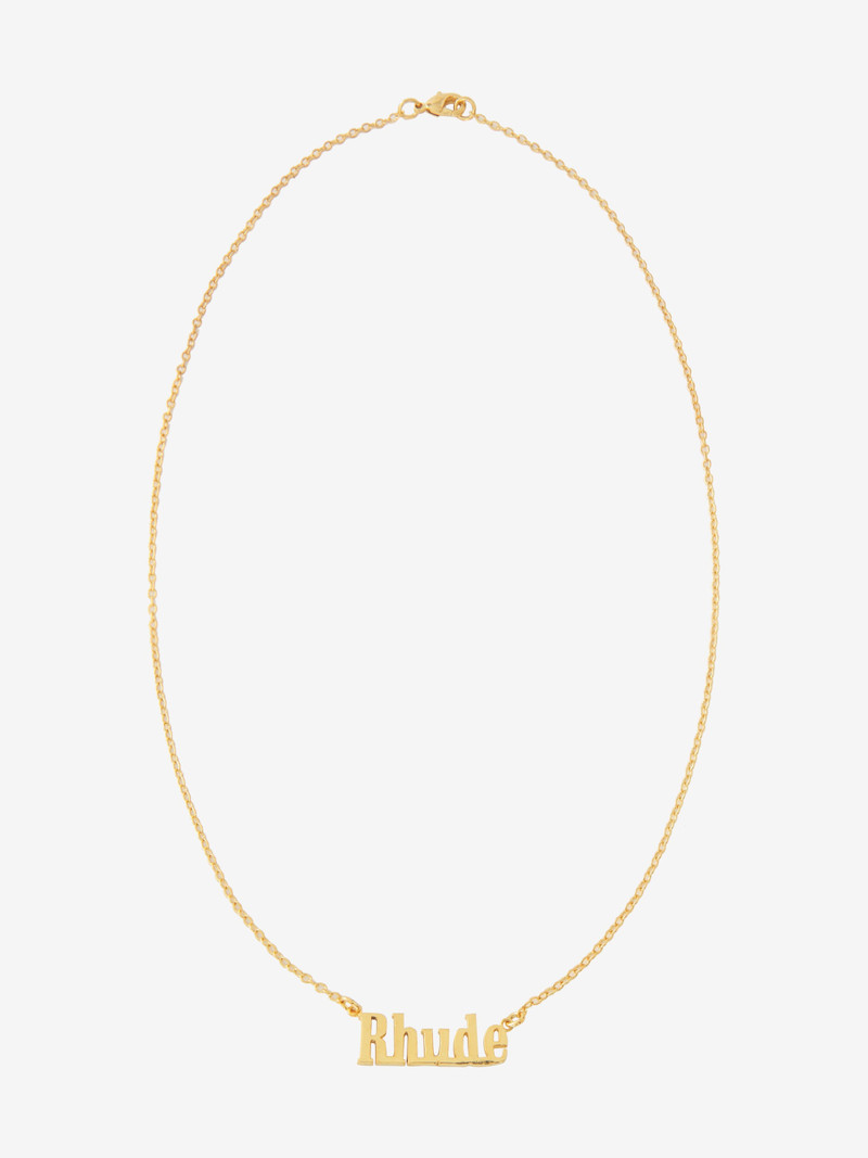 RHUDE LOGO PENDANT NECKLACE 16" 1