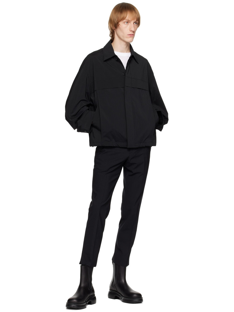 SOLID HOMME Black Button-Down Jacket outlook