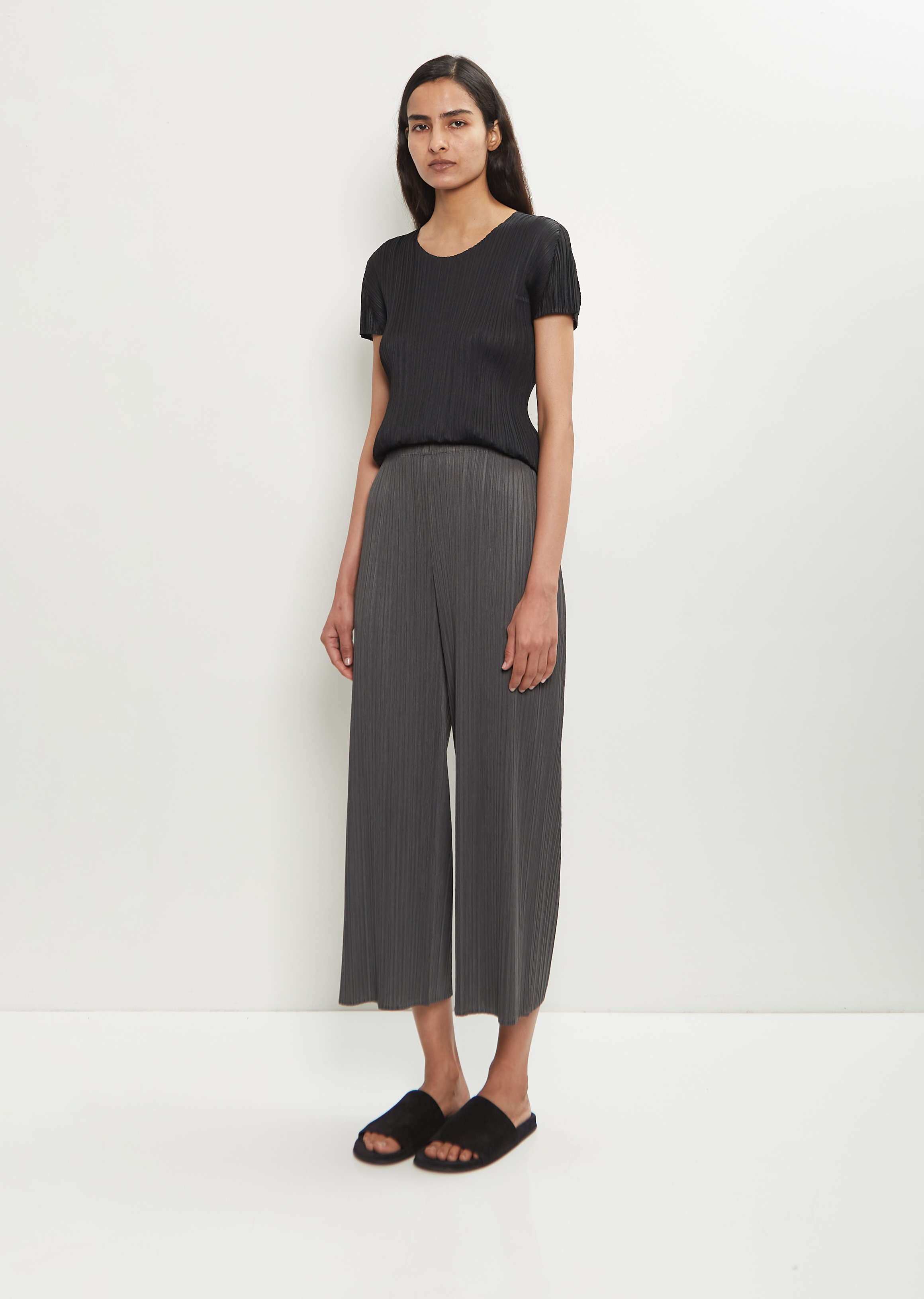 Cropped Wide Leg Culottes - 4