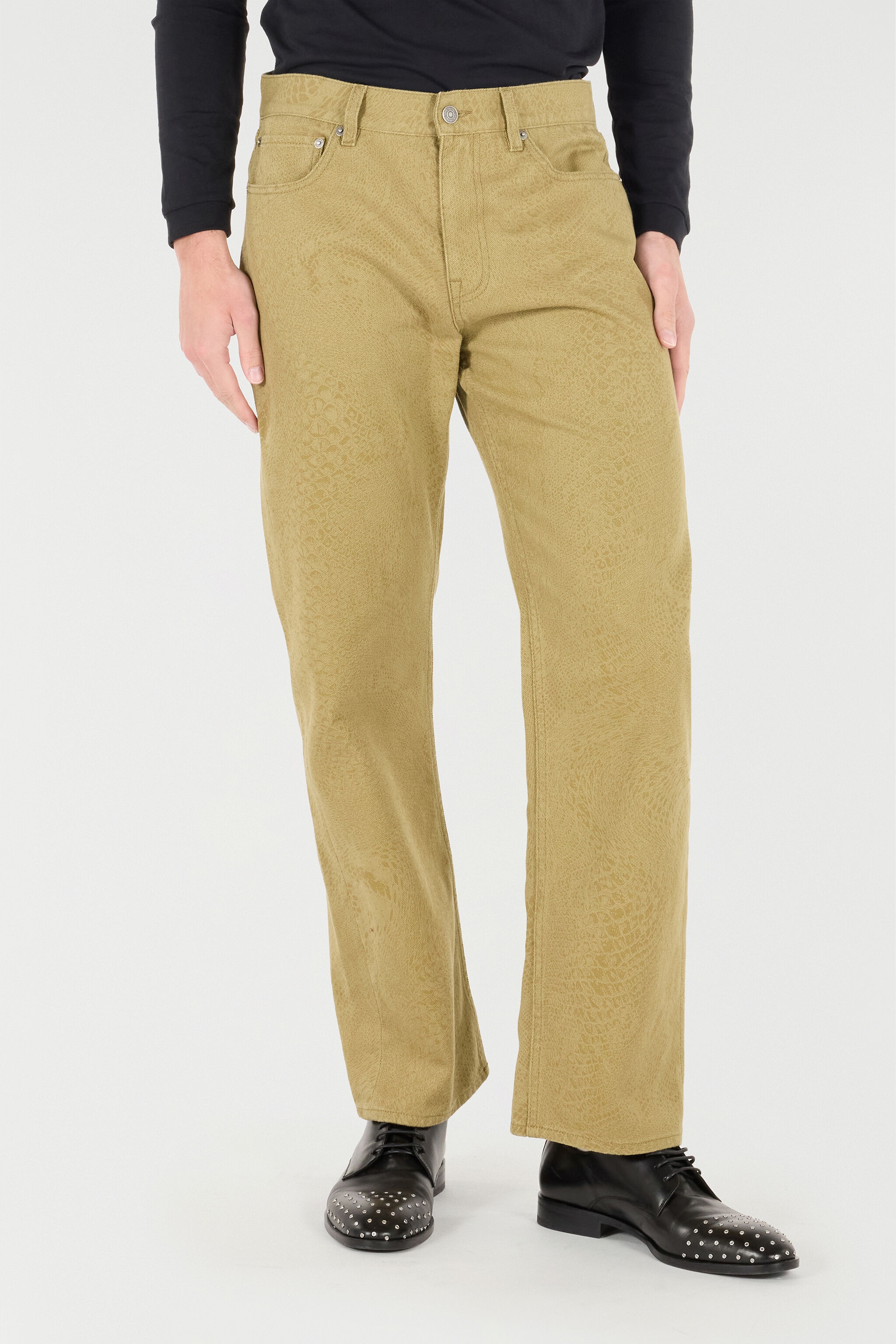 Python-Print Five-Pocket Pants - 3