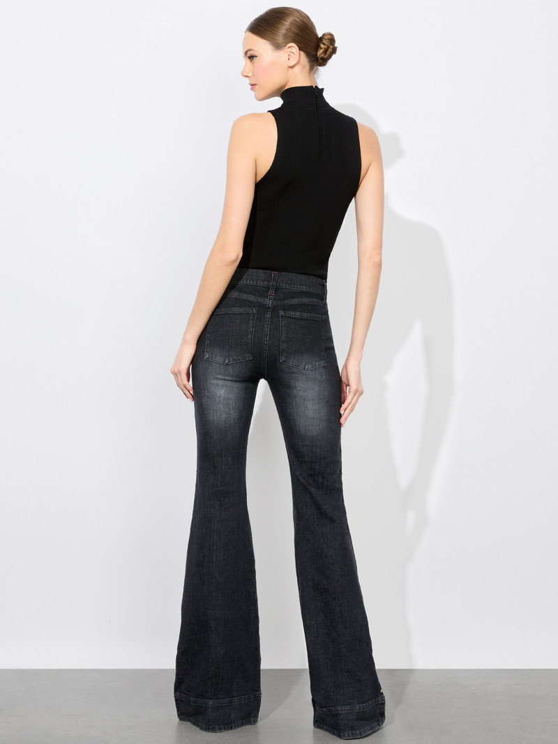 Alice + Olivia SB EMBELLISHED BELL JEAN outlook