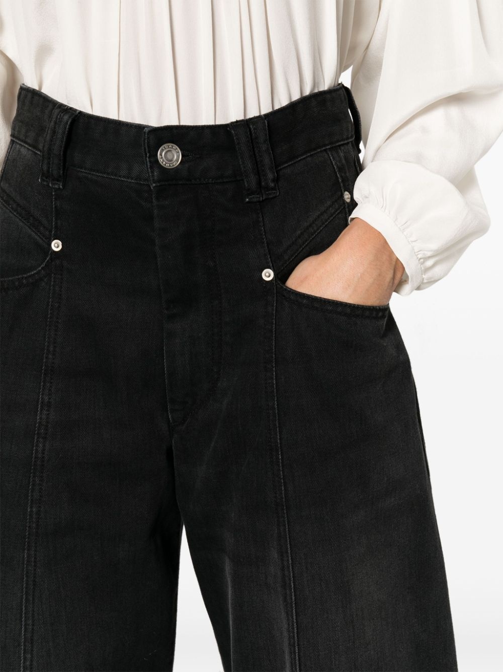 Vetan high-rise wide-leg jeans - 5