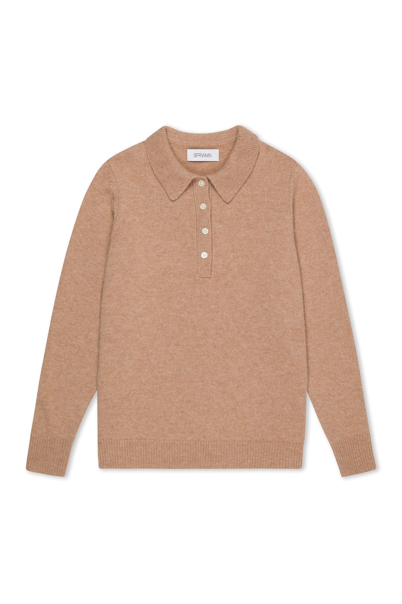 ALMONDINE CASHMERE POLO SWEATER - 6