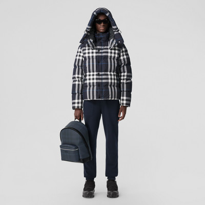 Burberry Detachable Hood Check Puffer Jacket outlook