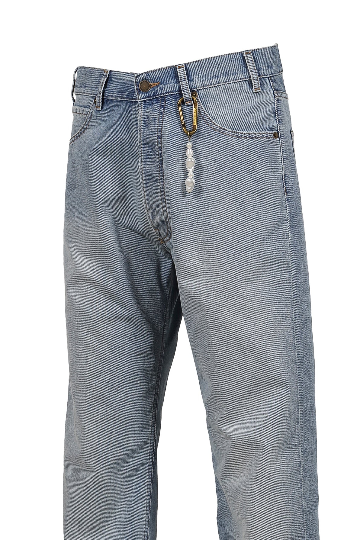 EDI - NYLON INFUSED CREASED STRAIGHT-LEG DENIM / MIAMI LIGHT - 4