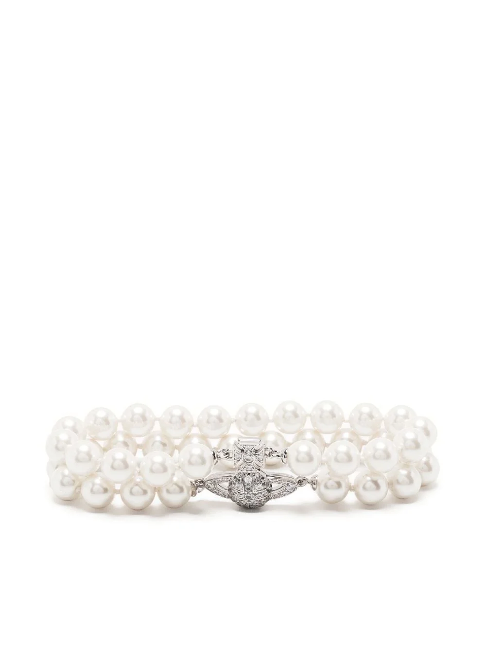 Orb-charm pearl necklace - 1