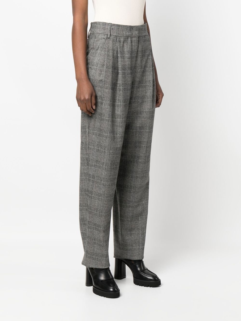 POW check high-waist trousers - 3