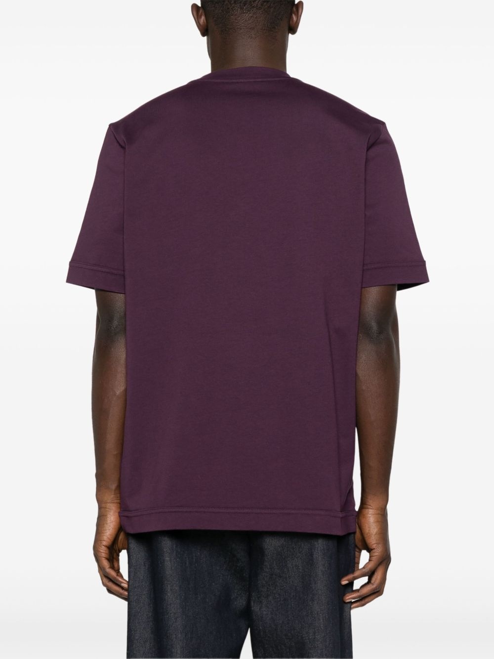 logo-plaque cotton t-shirt - 3