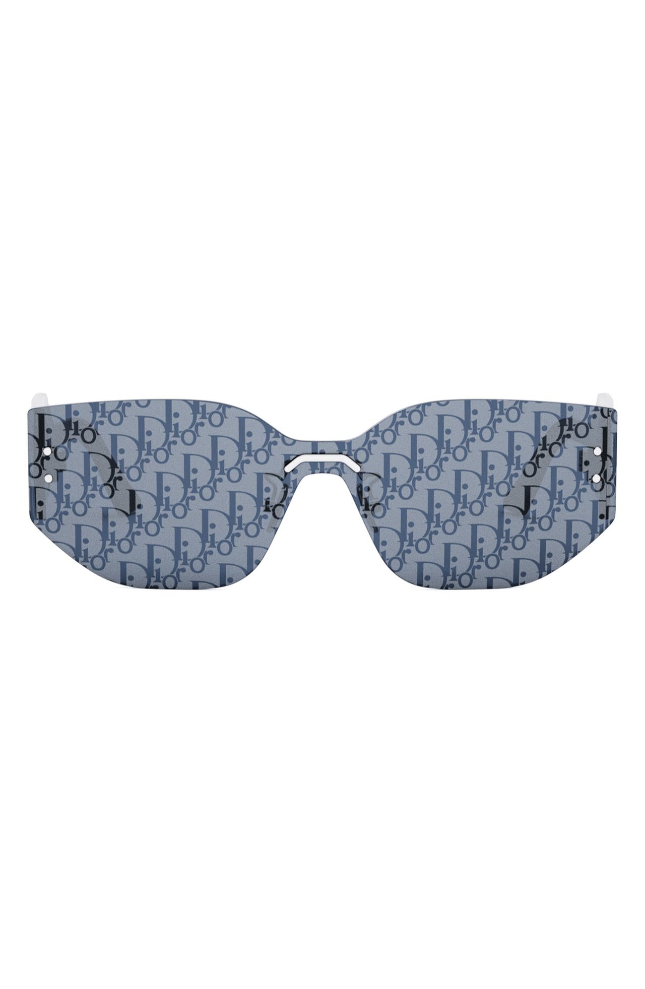 'DiorClub M6U Shield Sunglasses in Shiny Palladium /Smoke Mirror at Nordstrom - 1