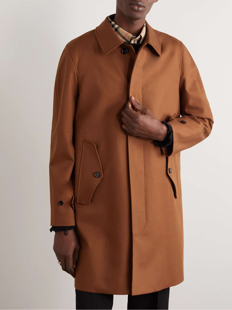 Clapham Logo-Embroidered Cotton-Gabardine Coat 4