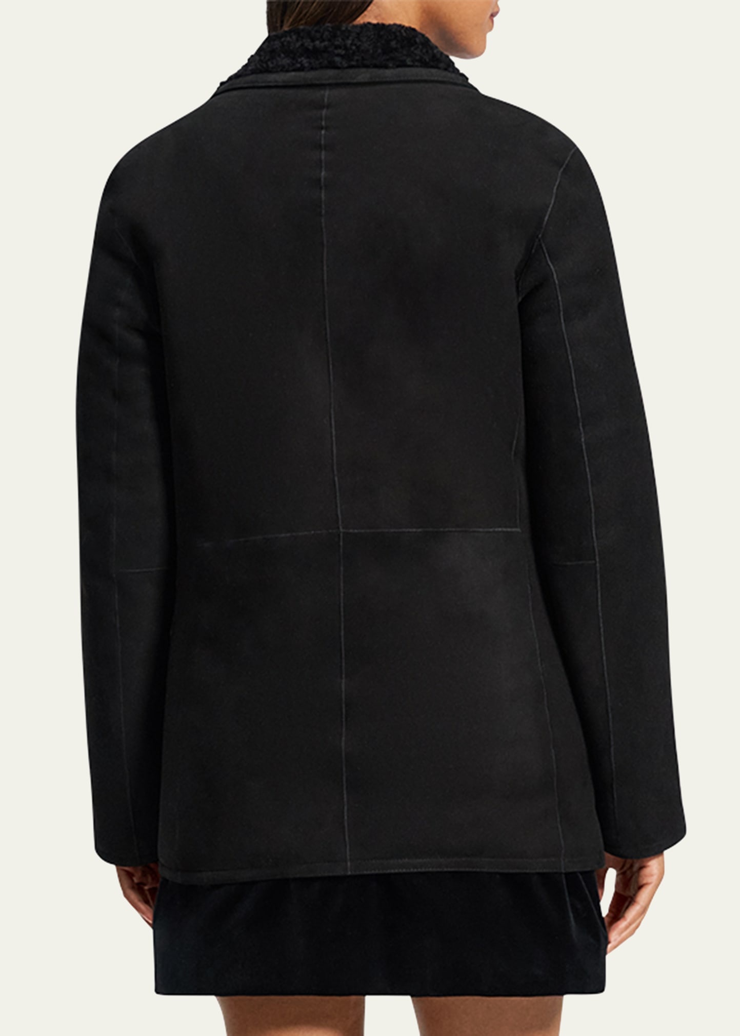 Shearling Peacoat Blazer - 3