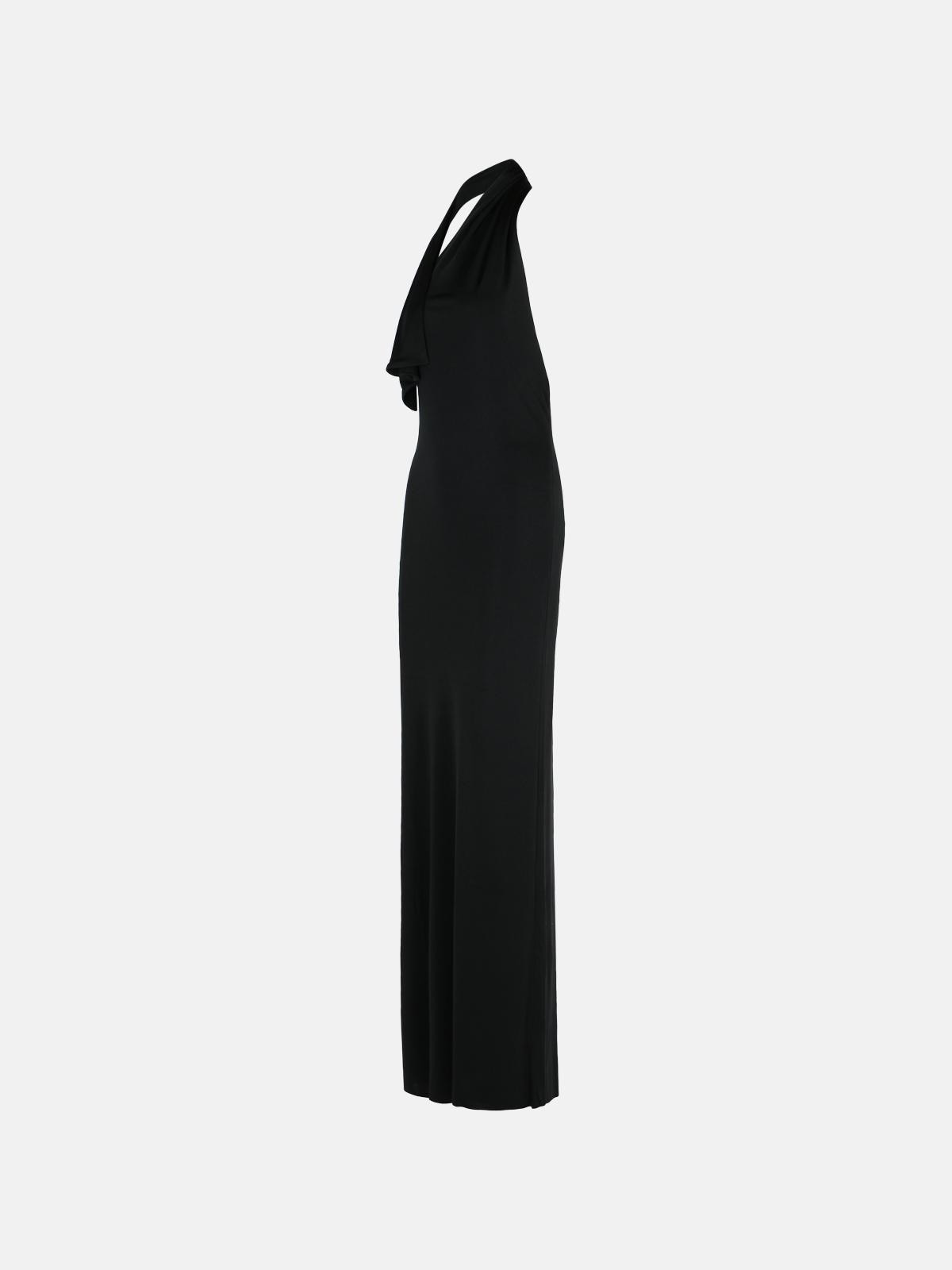 'ROZA' BLACK VISCOSE DRESS - 2