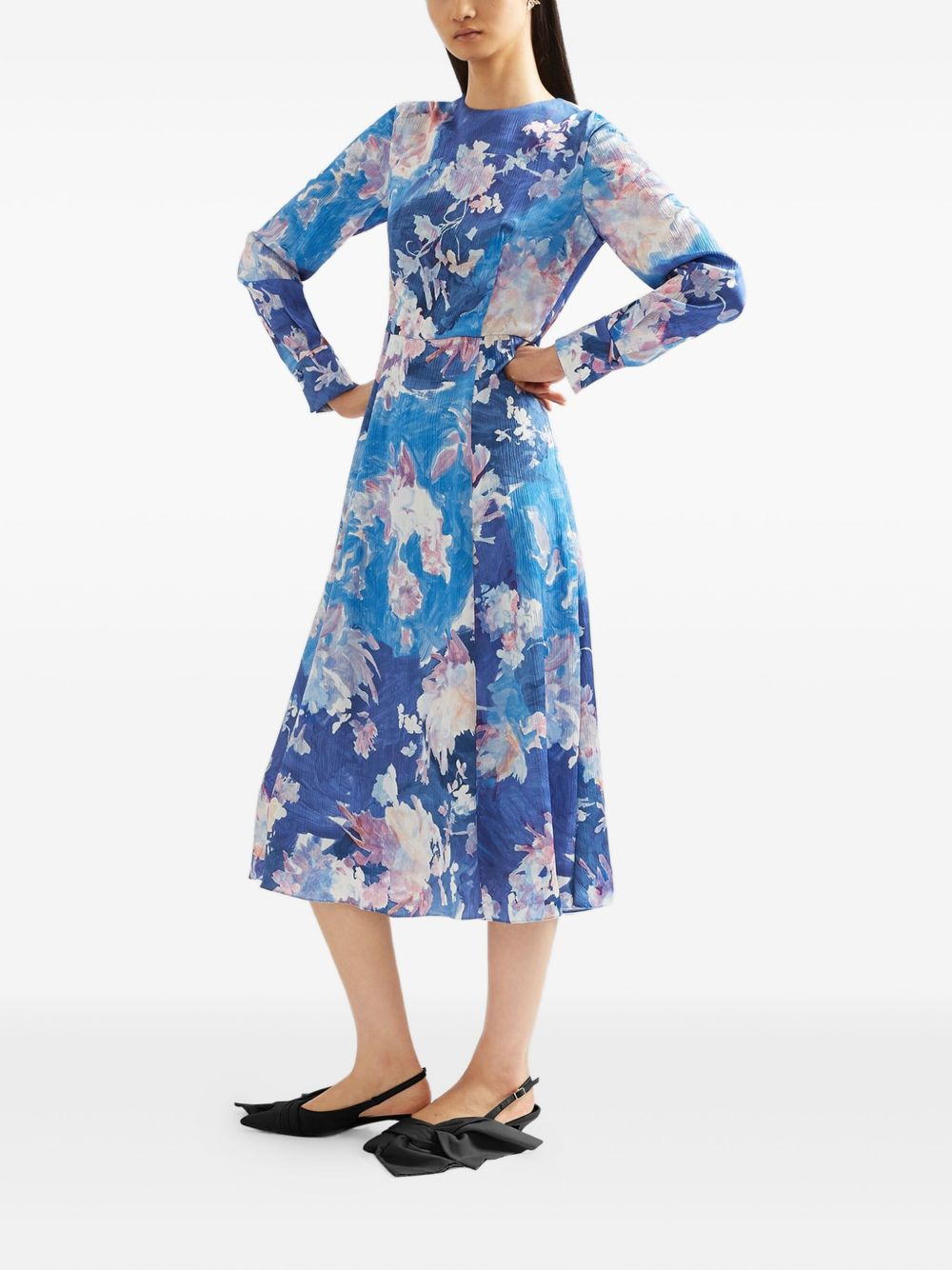 floral print midi dress - 3