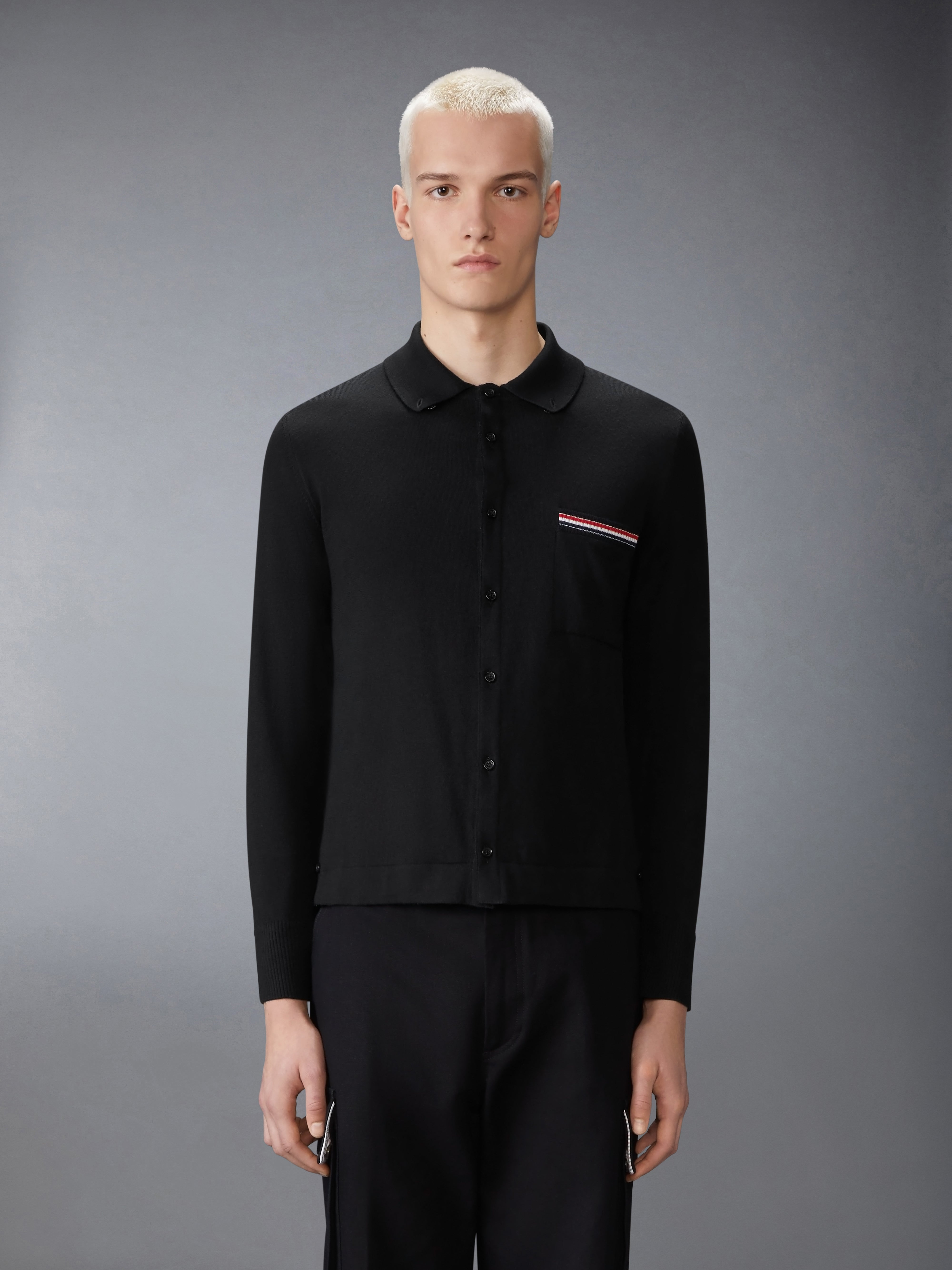 MERINO WOOL JERSEY STITCH LONG SLEEVE SHIRT - 2