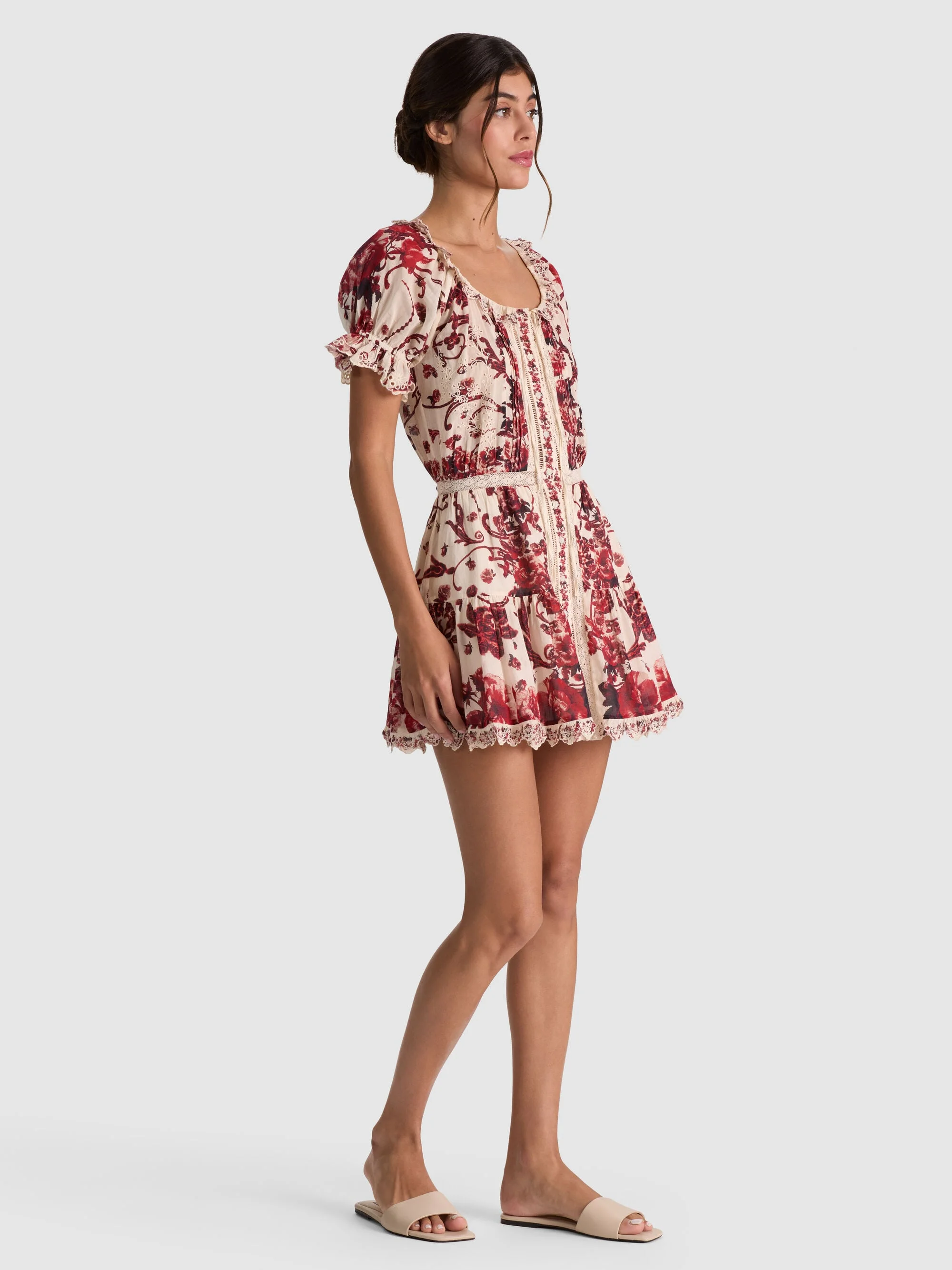 MCLAINE PUFF SLEEVE MINI DRESS - 1