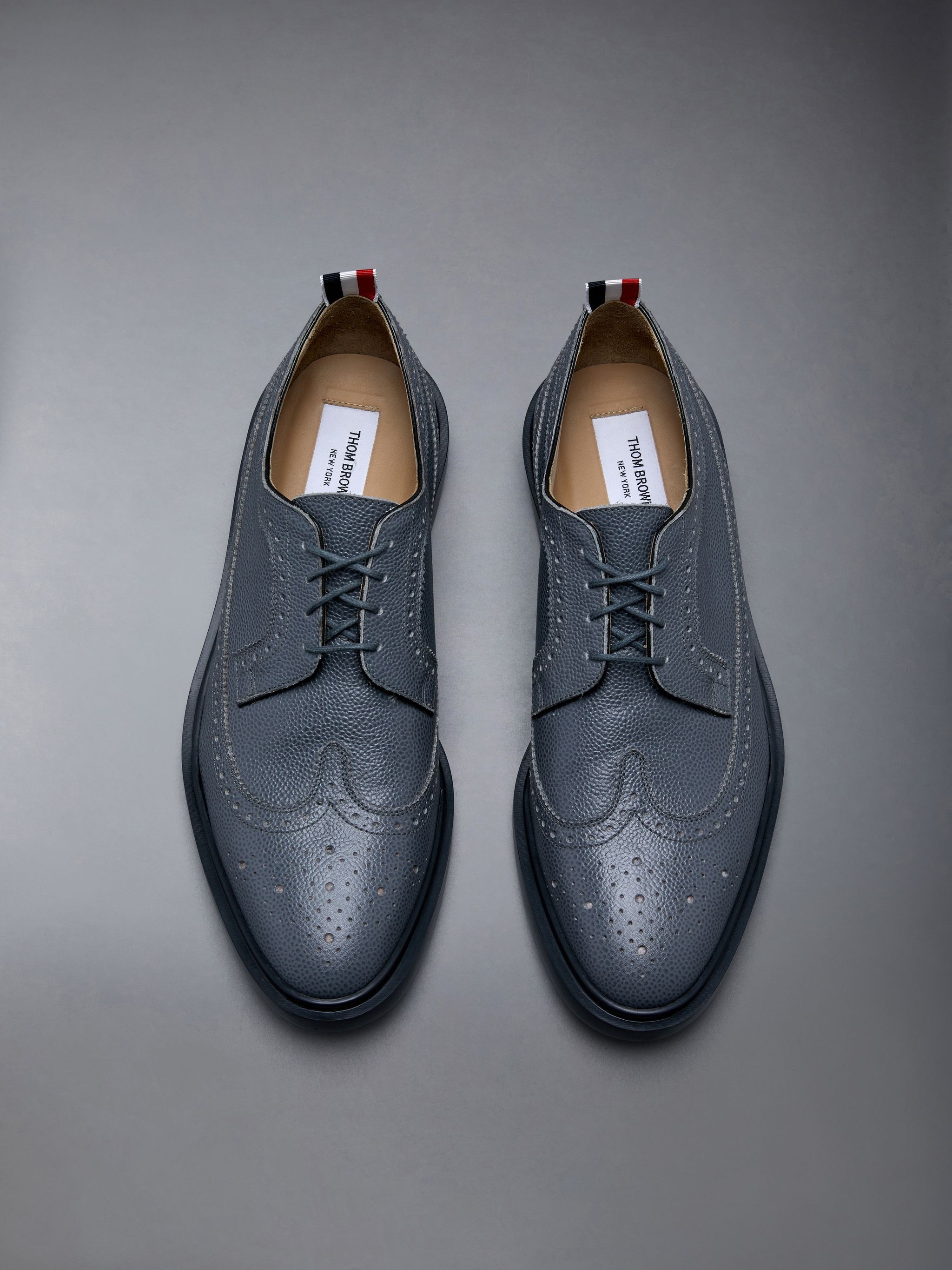 Pebble Grain Leather Longwing Brogue - 5