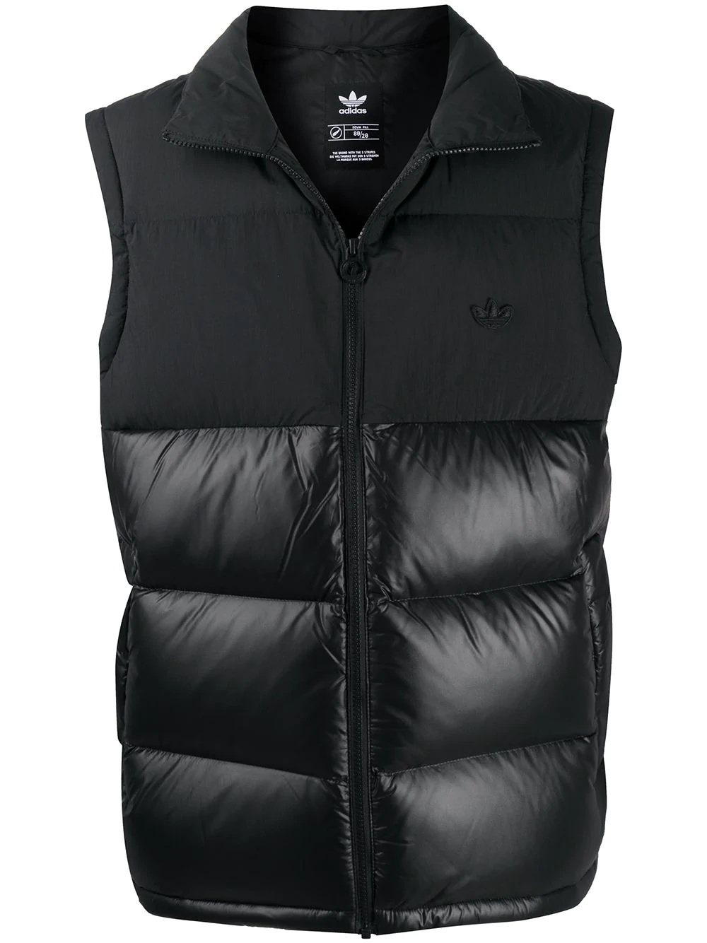 logo patch padded gilet - 1