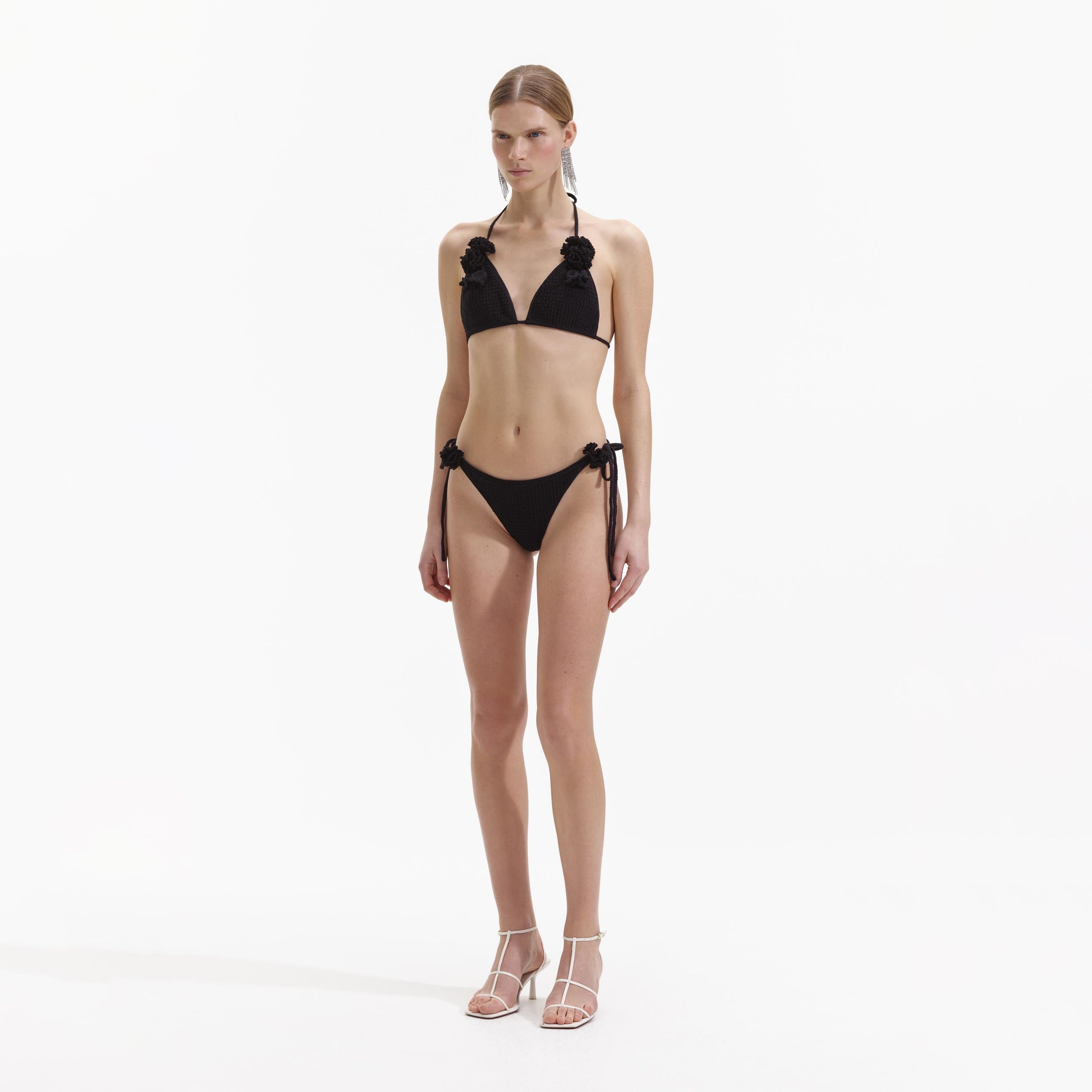 Black Crochet Bikini Top - 2