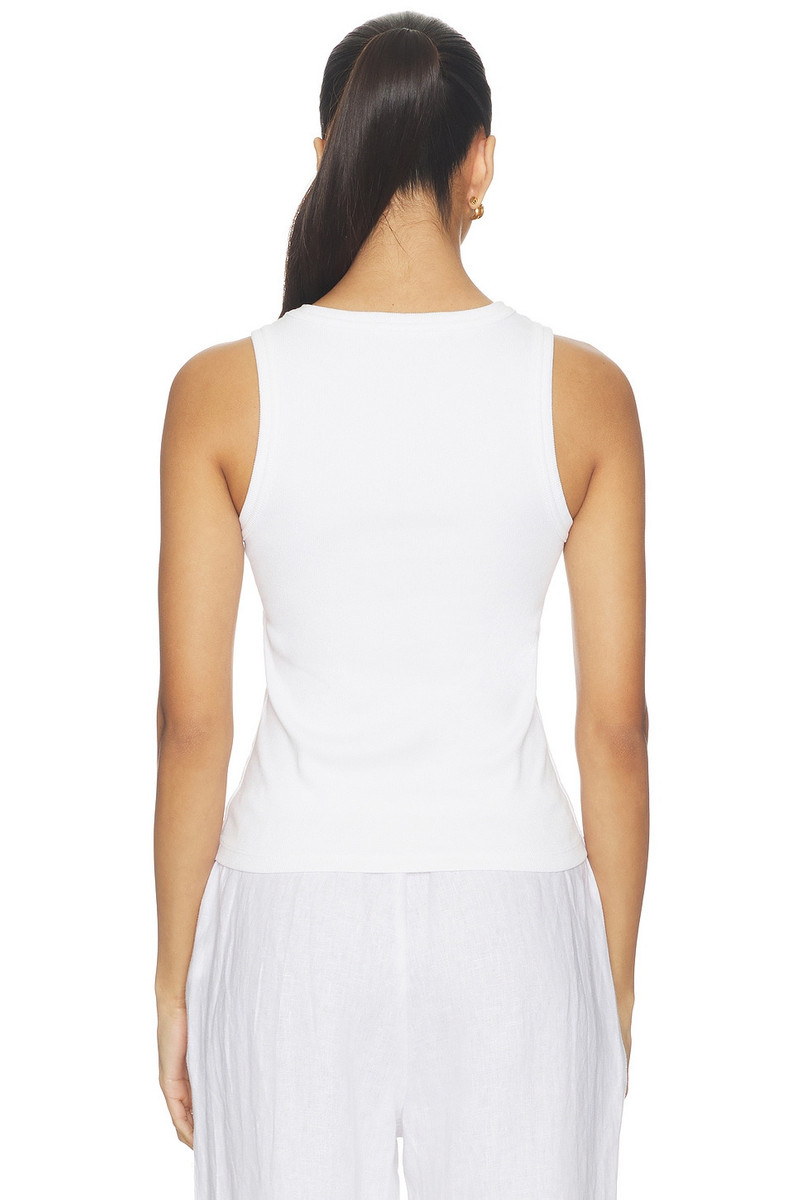 perfectwhitetee Daphne Structured Rib High Neck Tank outlook