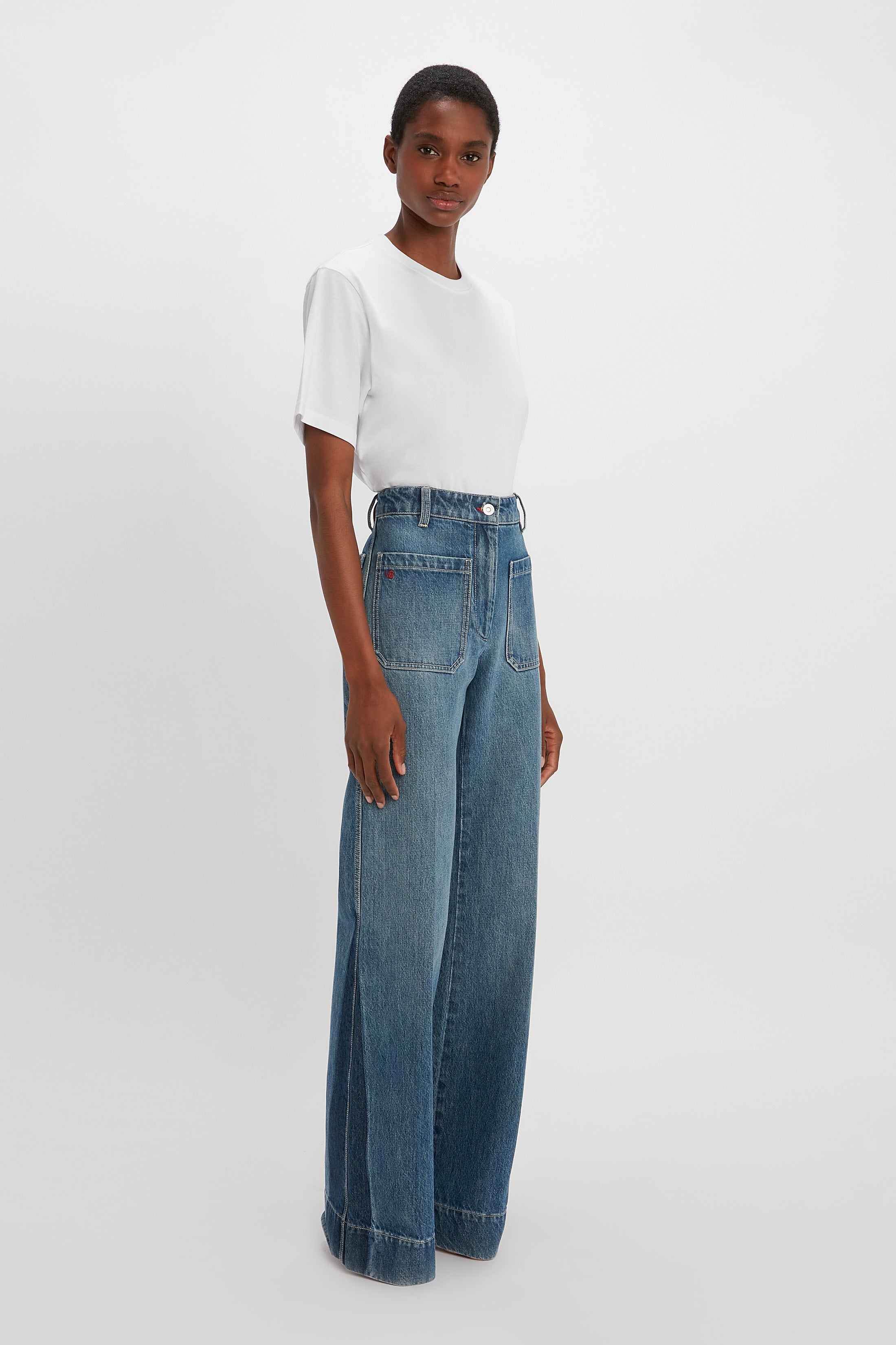 Alina High Waisted Jean In Shadow Wash - 3