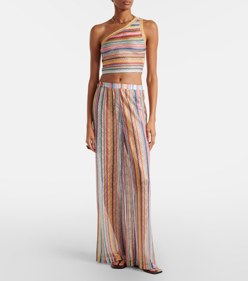 Missoni Zig Zag one-shoulder crop top outlook