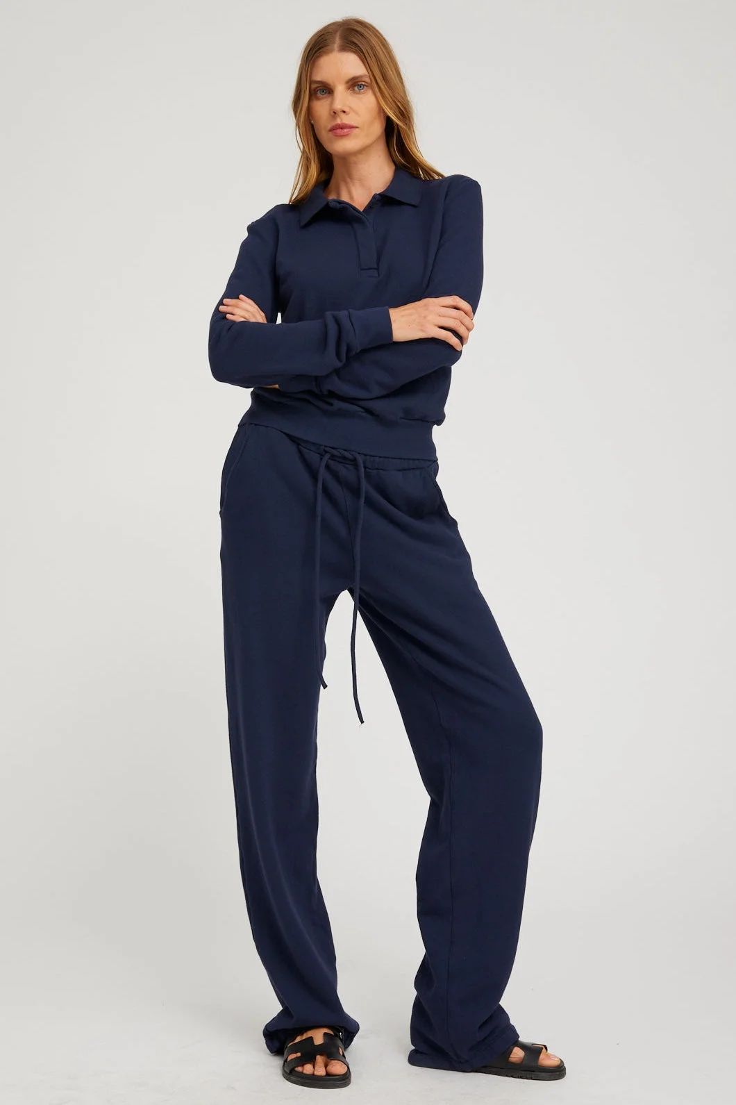 COTTON TERRY STRAIGHT LEG SWEATPANTS - 1