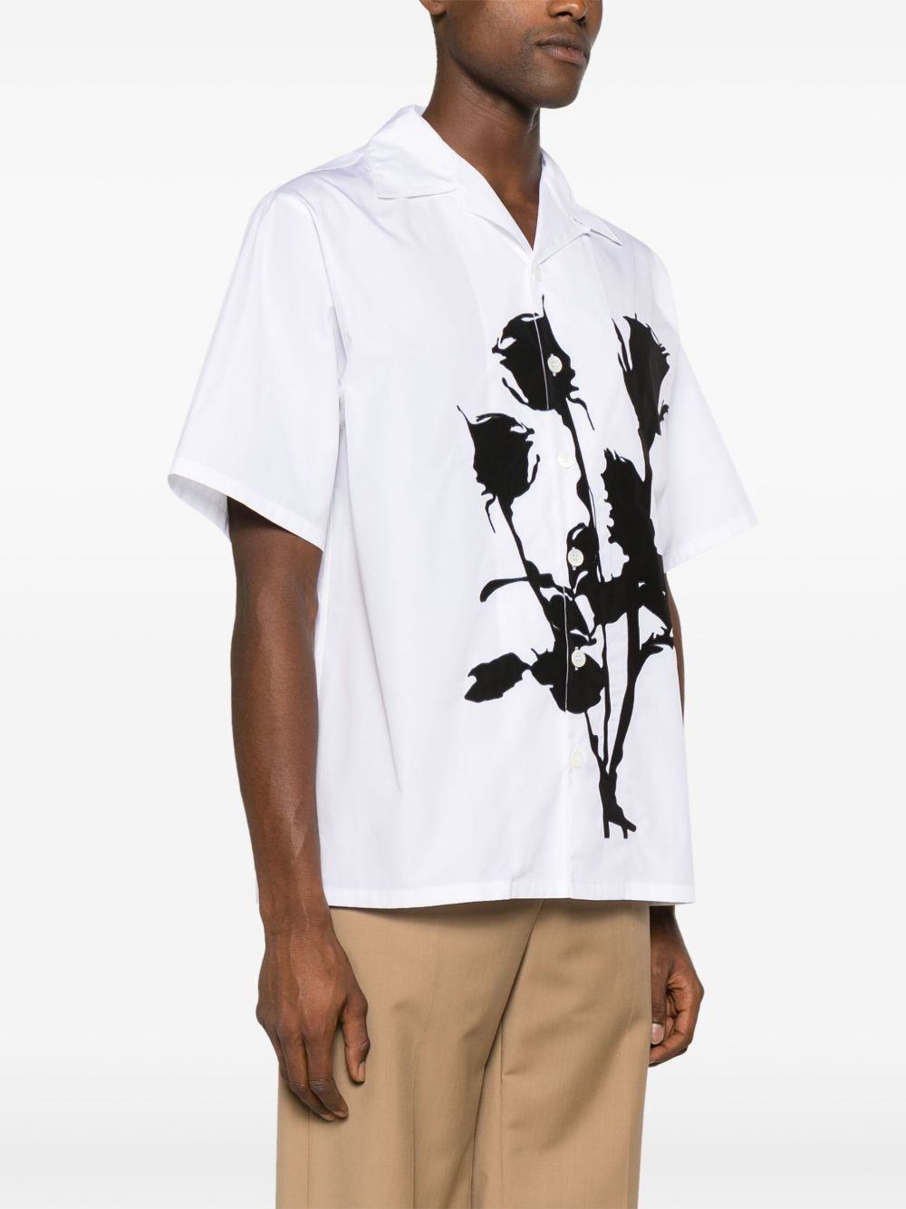 floral-print cotton-poplin shirt - 3