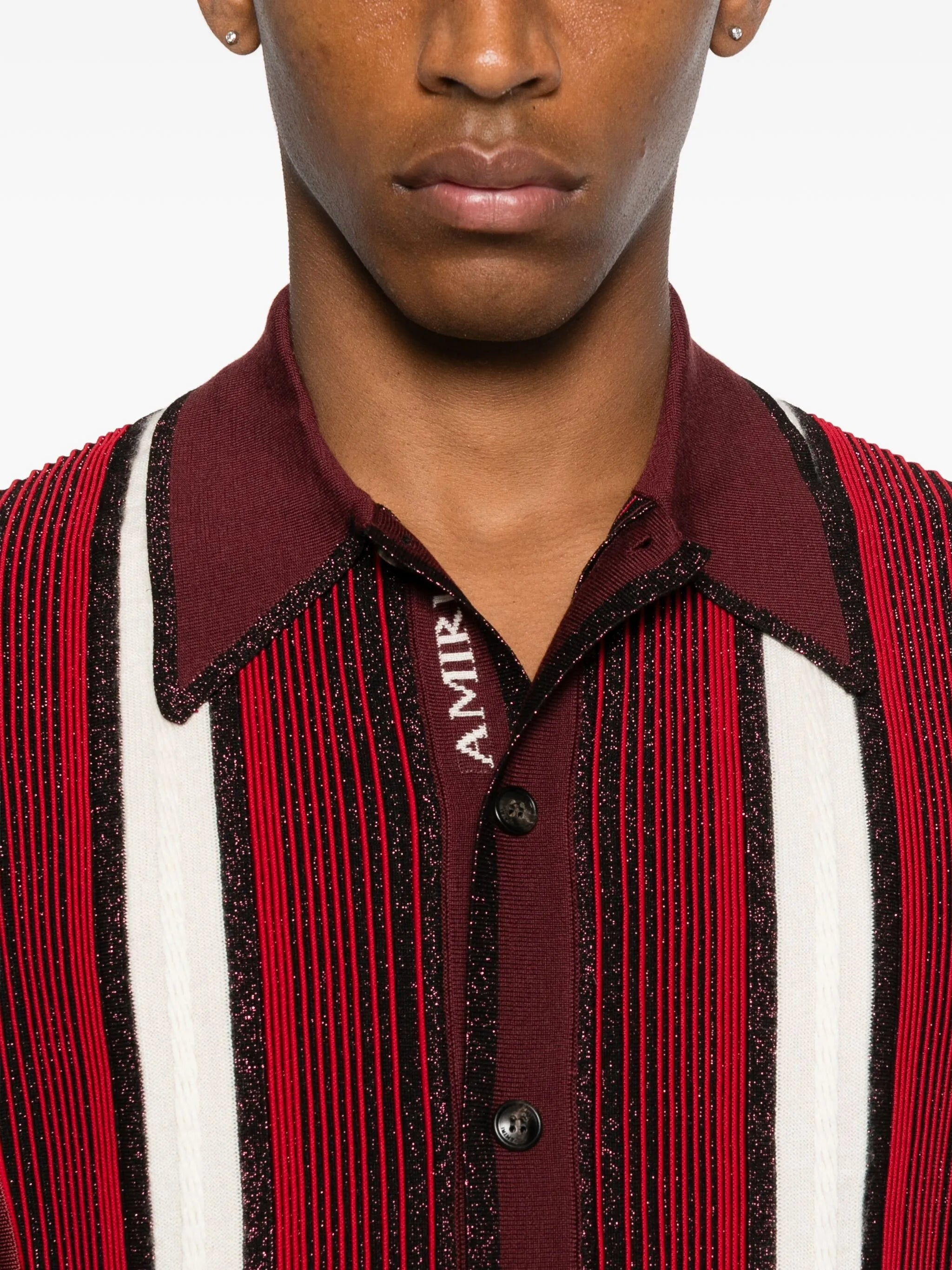 embellished striped shirt - 5