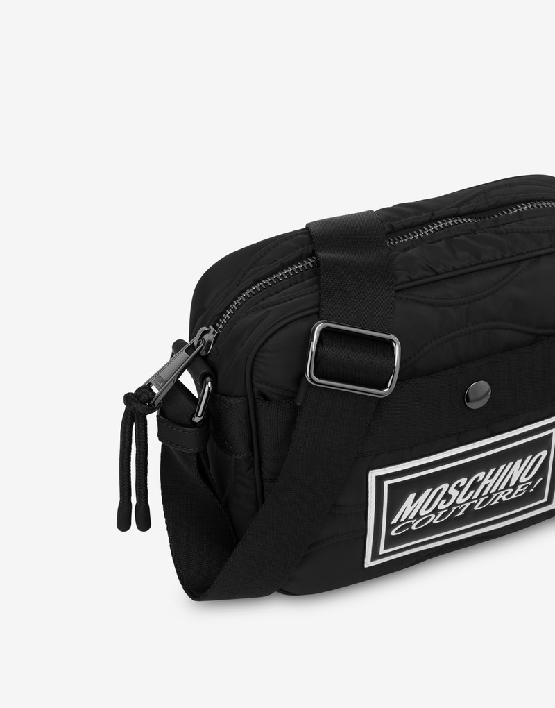 ITALIC LOGO NYLON MESSENGER BAG 4