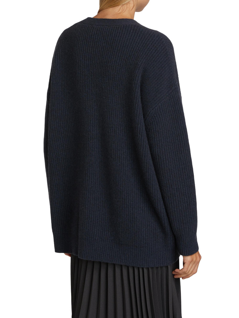 Women's Cashmere Cocoon Cardigan - Heather Navy 5
