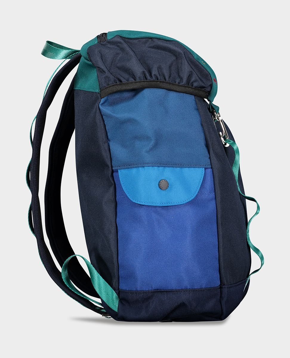 Color block backpack with embroidered Logo - 3