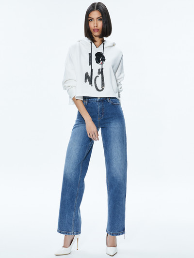 Alice + Olivia SUNNY BOXY STACEFACE CROPPED HOODIE outlook