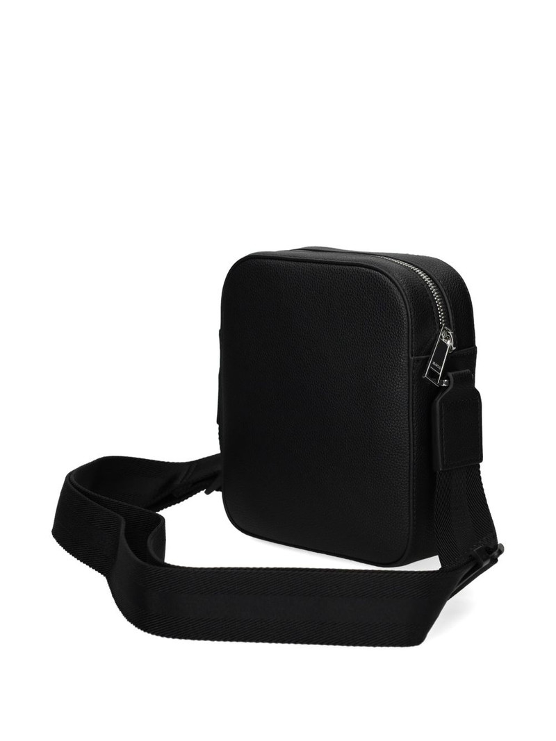 BOSS logo-debossed messenger bag outlook