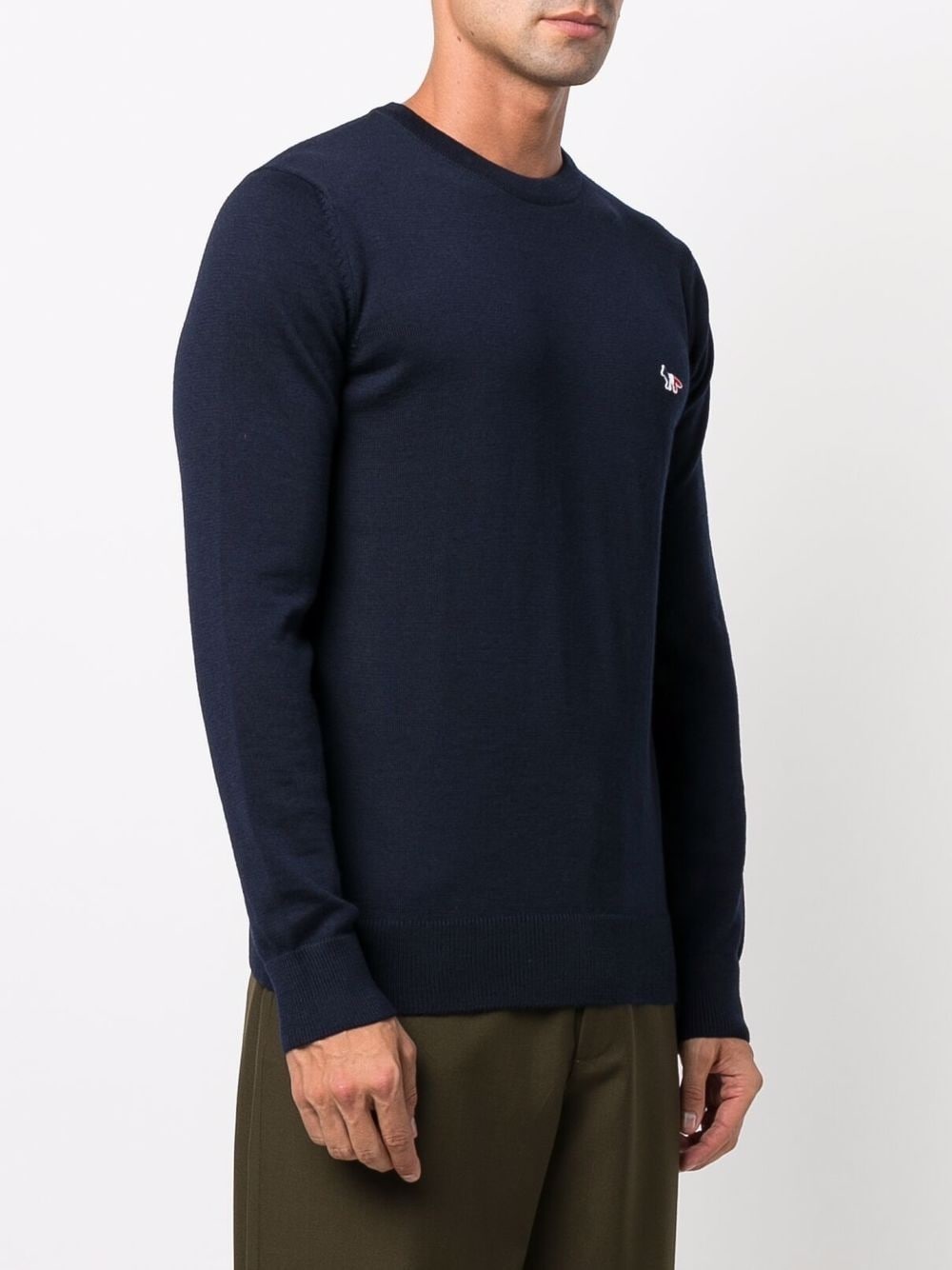 fox-patch crew-neck jumper - 4