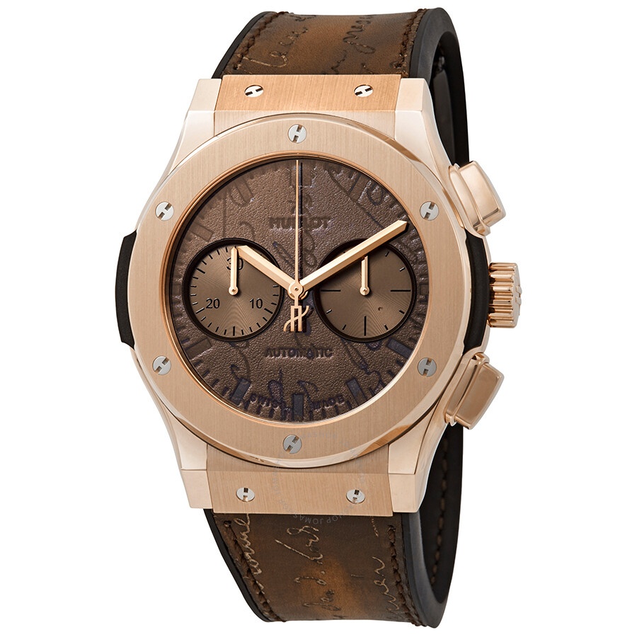 Pre-owned Hublot Classic Fusion Chronograph Brown Dial Men's Watch 521.OX.0500.VR.BER17 - 1