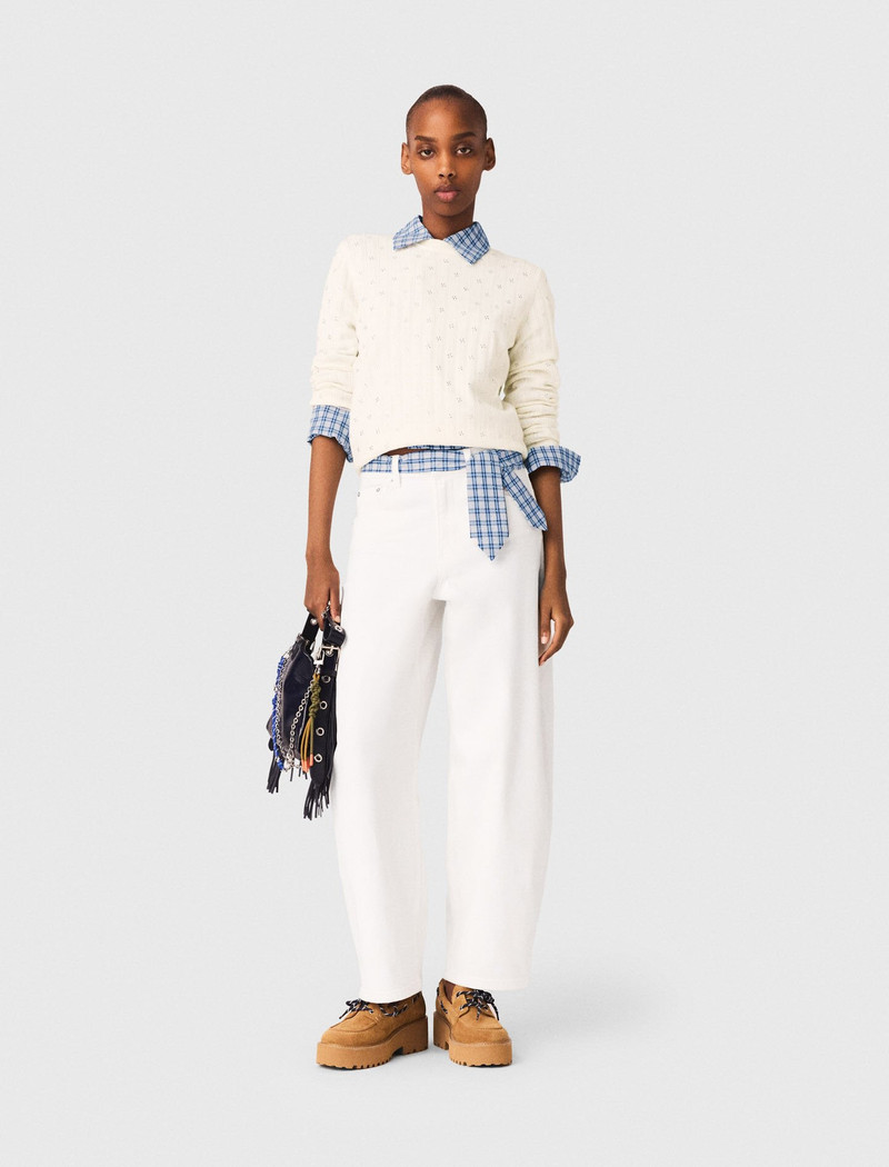 maje Rhinestone-front cardigan outlook