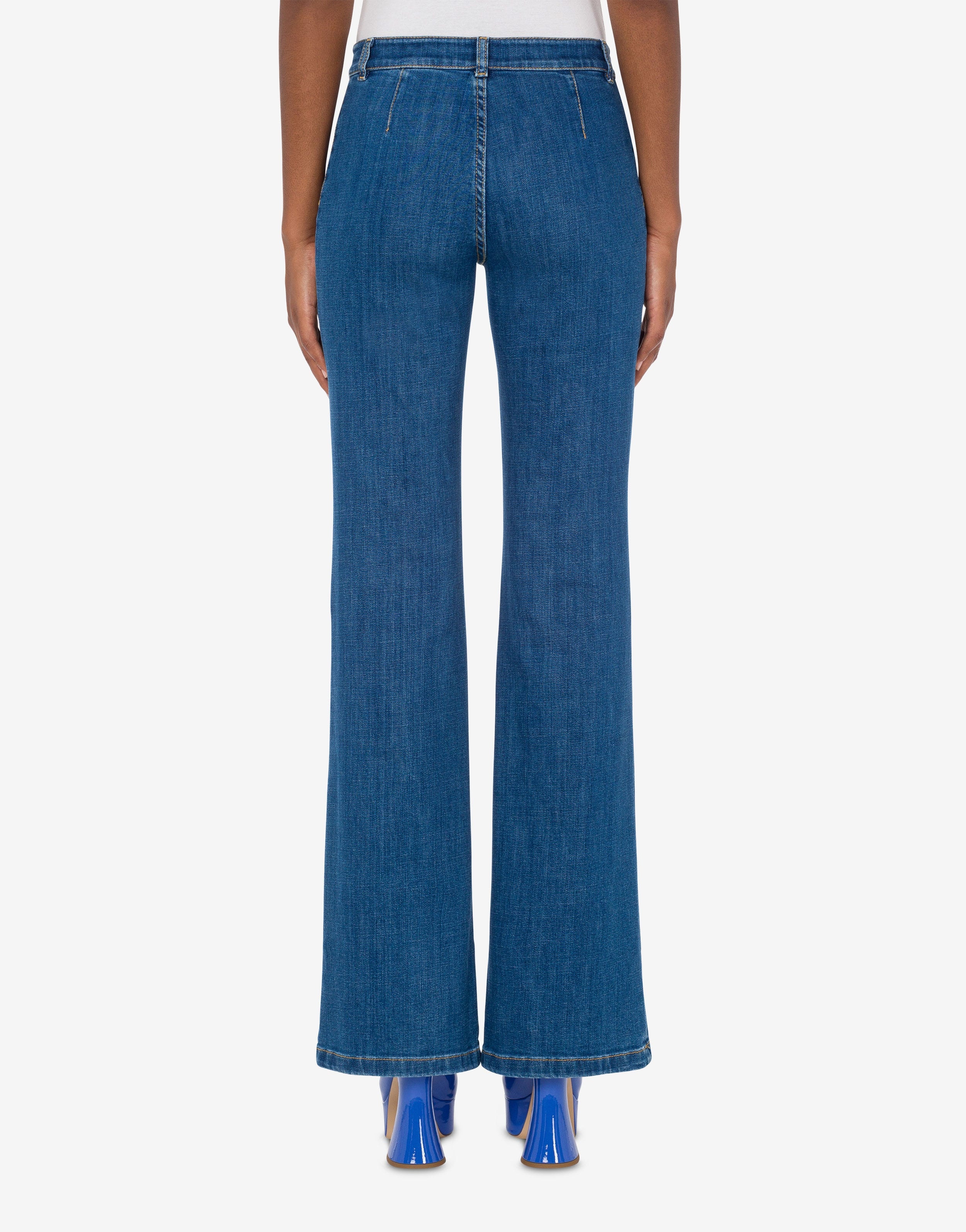 TEDDY BUTTONS STRETCH DENIM JEANS - 3
