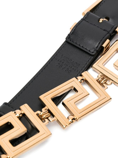 VERSACE Greca-logo leather belt outlook