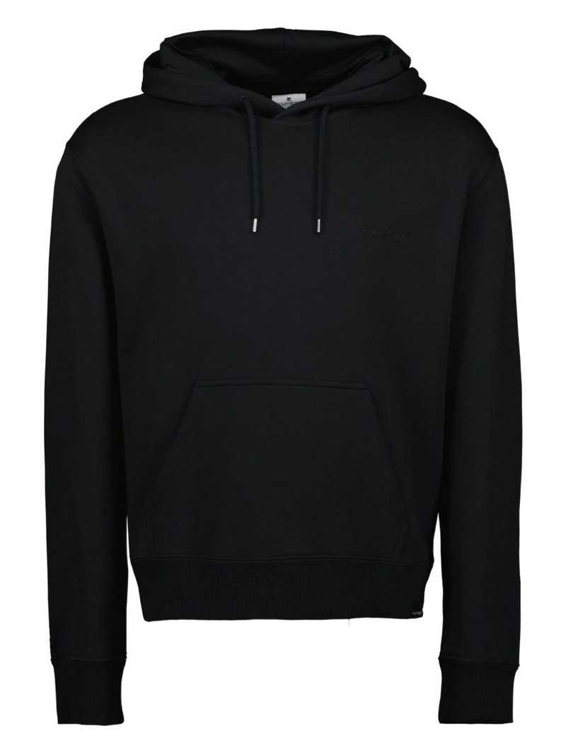 embroidered-logo hoodie 1
