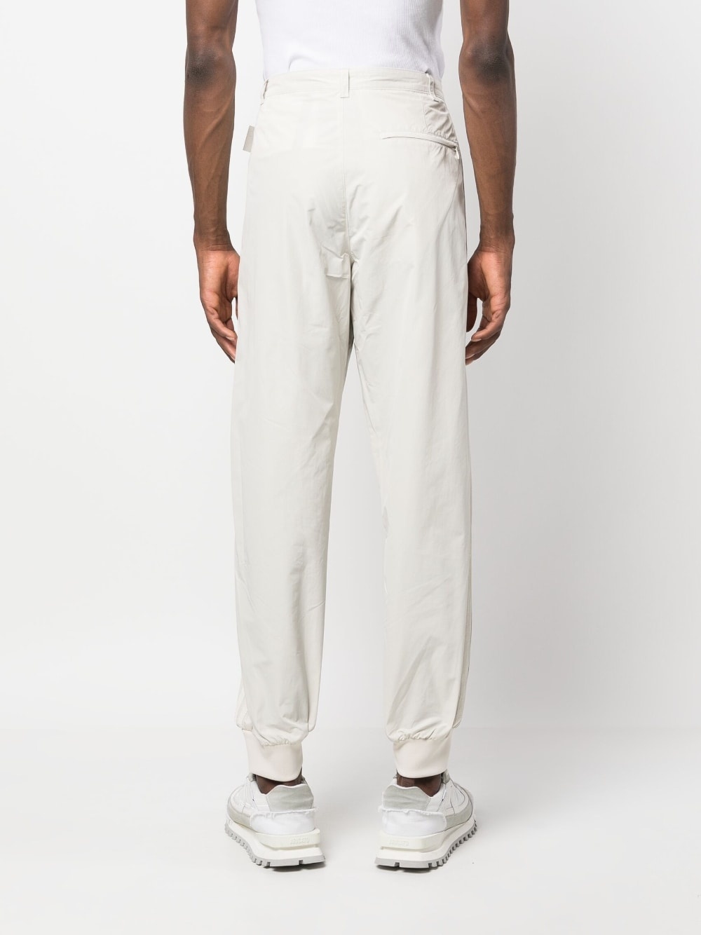 logo-patch tapered trousers - 4