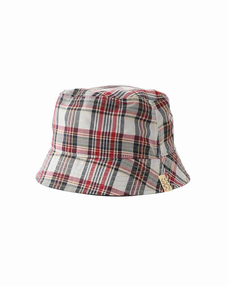 DOME BUCKET HAT MADRAS RED - 1