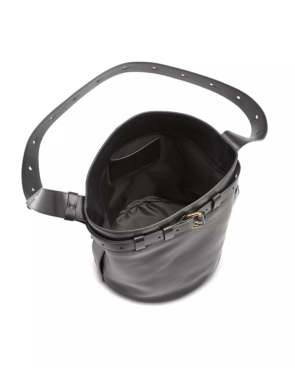 Leather Bucket Shoulder Bag - 3